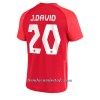 Camiseta de fútbol Canadá Jonathan David 20 Primera Equipación Mundial 2022 - Hombre